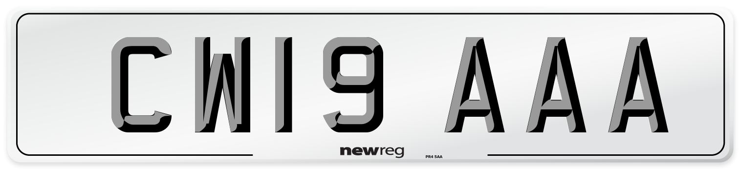 CW19 AAA Number Plate from New Reg